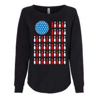 Bowling American Flag Womens California Wash Sweatshirt