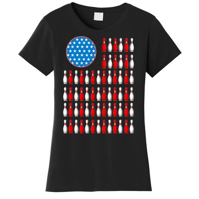 Bowling American Flag Women's T-Shirt