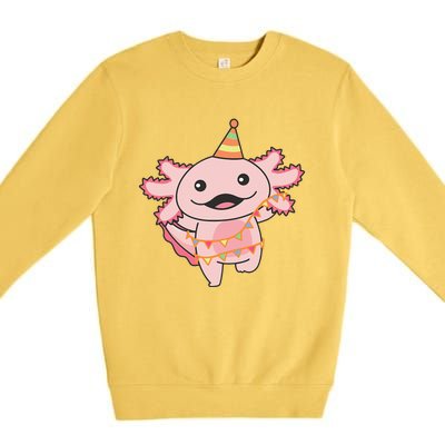 Birthday Axolotl For A Birthday Axolotl Premium Crewneck Sweatshirt