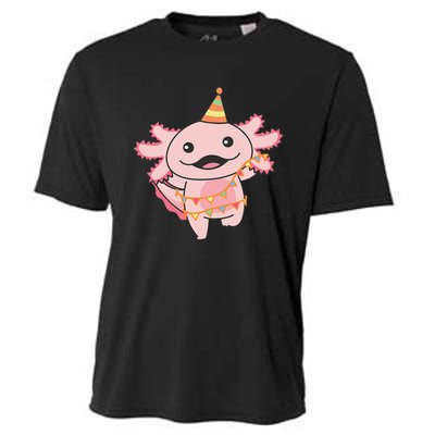 Birthday Axolotl For A Birthday Axolotl Cooling Performance Crew T-Shirt