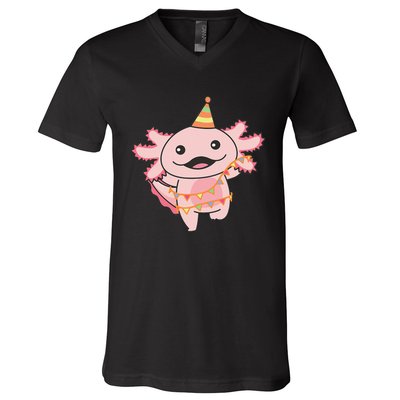 Birthday Axolotl For A Birthday Axolotl V-Neck T-Shirt