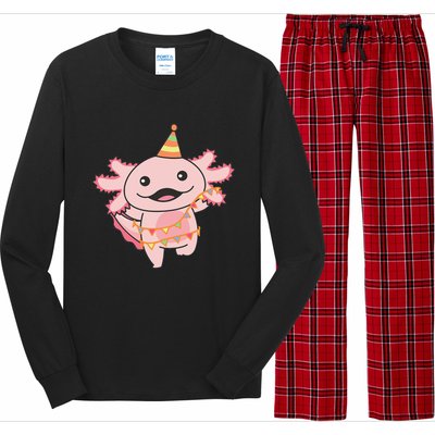 Birthday Axolotl For A Birthday Axolotl Long Sleeve Pajama Set