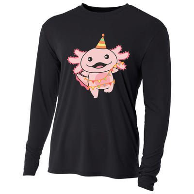 Birthday Axolotl For A Birthday Axolotl Cooling Performance Long Sleeve Crew