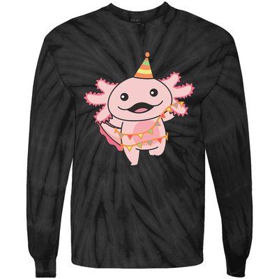 Birthday Axolotl For A Birthday Axolotl Tie-Dye Long Sleeve Shirt