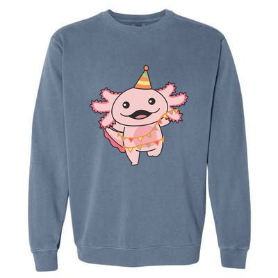 Birthday Axolotl For A Birthday Axolotl Garment-Dyed Sweatshirt