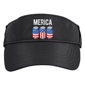 Beer American Flag 4th Of July Merica Usa Drinking Adult Drive Performance Visor