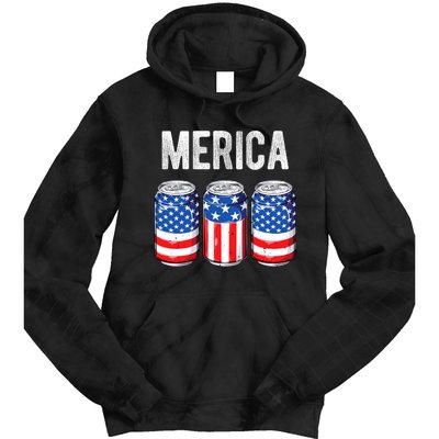 Beer American Flag 4th Of July Merica Usa Drinking Tie Dye Hoodie