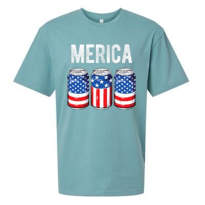 Beer American Flag 4th Of July Merica Usa Drinking Sueded Cloud Jersey T-Shirt