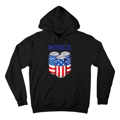 Beer American Flag 4th Of July Merica Usa Drinking Hoodie