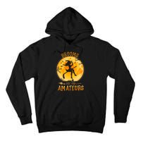 Brooms Are For Amateurs Witch Riding Hockey Stick Halloween Tall Hoodie