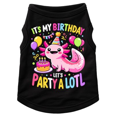 Birthday Axolotl Fun Party Kawaii Axolotl Doggie Tank