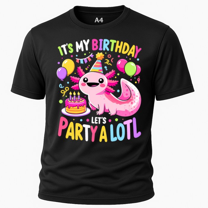 Birthday Axolotl Fun Party Kawaii Axolotl Cooling Performance Crew T-Shirt