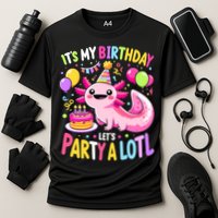 Birthday Axolotl Fun Party Kawaii Axolotl Cooling Performance Crew T-Shirt
