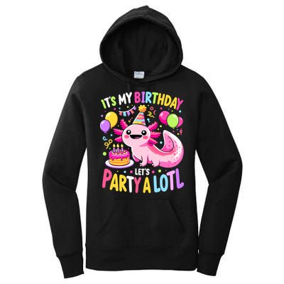 Birthday Axolotl Fun Party Kawaii Axolotl Women's Pullover Hoodie