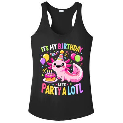 Birthday Axolotl Fun Party Kawaii Axolotl Ladies PosiCharge Competitor Racerback Tank