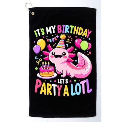 Birthday Axolotl Fun Party Kawaii Axolotl Golf Towel