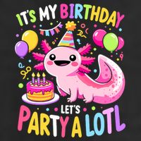 Birthday Axolotl Fun Party Kawaii Axolotl Golf Towel