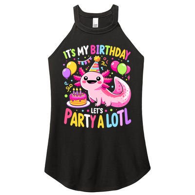 Birthday Axolotl Fun Party Kawaii Axolotl Women's Perfect Tri Rocker Tank