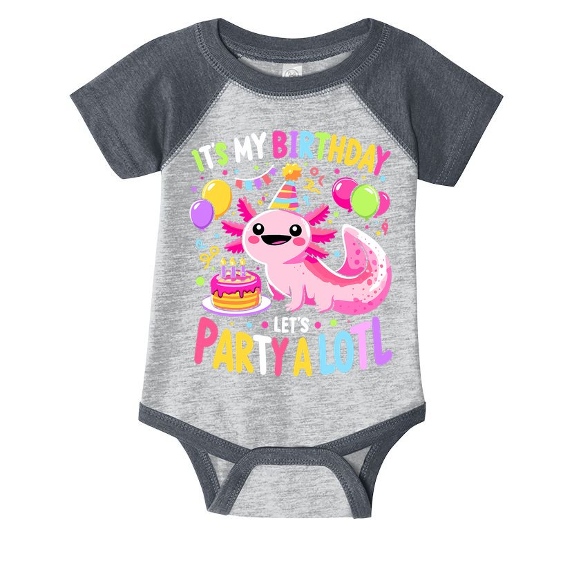 Birthday Axolotl Fun Party Kawaii Axolotl Infant Baby Jersey Bodysuit