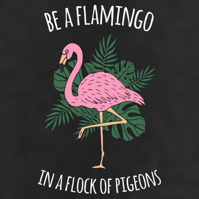 Be A Flamingo In A Flock Of Pigeons 7 Panel Mesh Trucker Snapback Hat