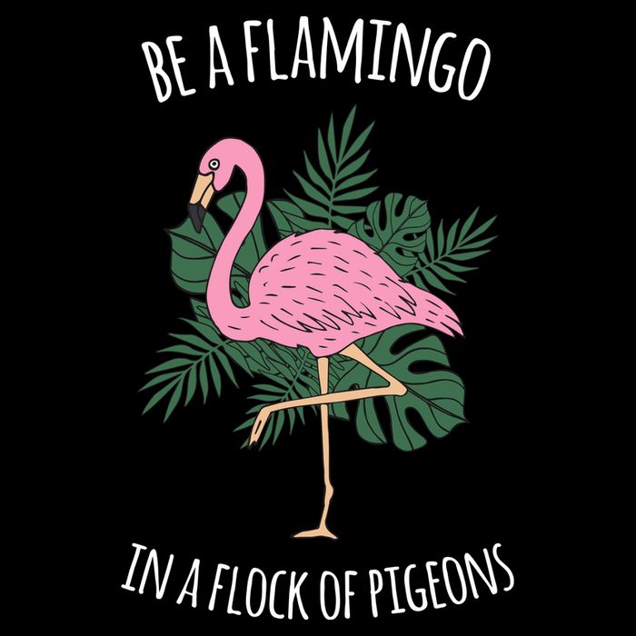 Be A Flamingo In A Flock Of Pigeons Drawstring Bag