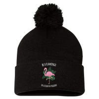 Be A Flamingo In A Flock Of Pigeons Pom Pom 12in Knit Beanie