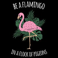 Be A Flamingo In A Flock Of Pigeons Pom Pom 12in Knit Beanie
