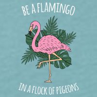 Be A Flamingo In A Flock Of Pigeons Sueded Cloud Jersey T-Shirt