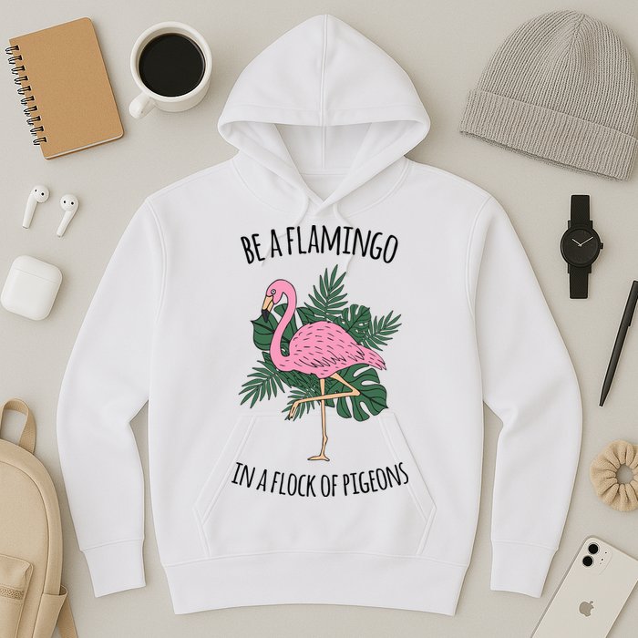 Be A Flamingo In A Flock Of Pigeons Hoodie