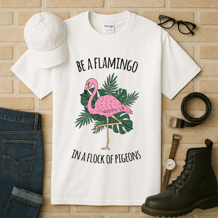 Be A Flamingo In A Flock Of Pigeons Tall T-Shirt