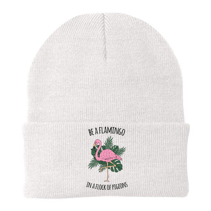 Be A Flamingo In A Flock Of Pigeons Knit Cap Winter Beanie