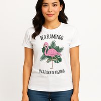 Be A Flamingo In A Flock Of Pigeons Womens T-Shirt