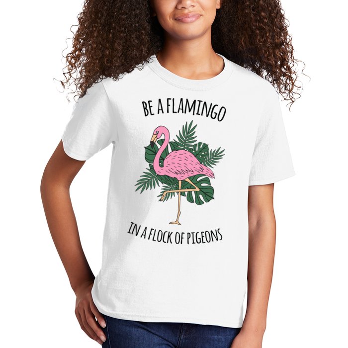 Be A Flamingo In A Flock Of Pigeons Kids T-Shirt