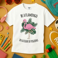 Be A Flamingo In A Flock Of Pigeons Kids T-Shirt