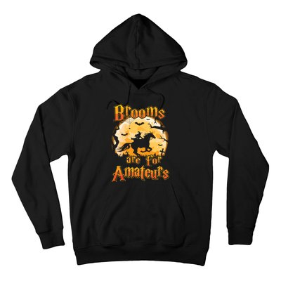 Brooms Are For Amateurs Horse Funny Halloween Costume Long Sleeve Hoodie