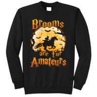 Brooms Are For Amateurs Horse Funny Halloween Costume Long Sleeve Sweatshirt