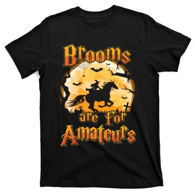 Brooms Are For Amateurs Horse Funny Halloween Costume Long Sleeve T-Shirt