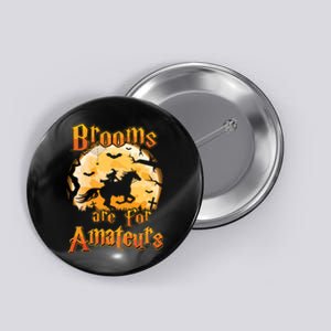 Brooms Are For Amateurs Horse Funny Halloween Costume Long Sleeve Button