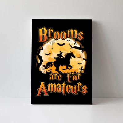 Brooms Are For Amateurs Horse Funny Halloween Costume Long Sleeve Canvas