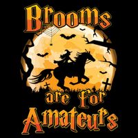 Brooms Are For Amateurs Horse Funny Halloween Costume Long Sleeve Mug