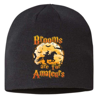 Brooms Are For Amateurs Horse Funny Halloween Costume Long Sleeve Sustainable Beanie