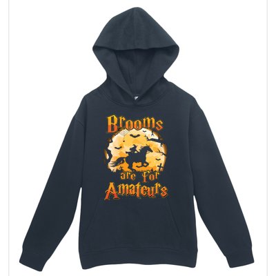 Brooms Are For Amateurs Horse Funny Halloween Costume Long Sleeve Urban Pullover Hoodie