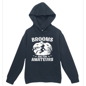 Brooms Are For Amateurs Hockey Stick Pumpkin Hockey Urban Pullover Hoodie