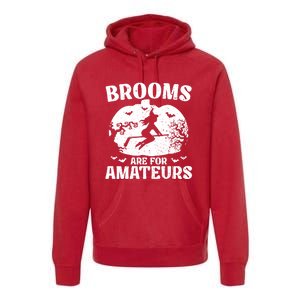 Brooms Are For Amateurs Hockey Stick Pumpkin Hockey Premium Hoodie