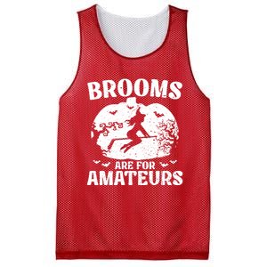 Brooms Are For Amateurs Hockey Stick Pumpkin Hockey Mesh Reversible Basketball Jersey Tank