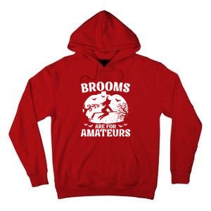 Brooms Are For Amateurs Hockey Stick Pumpkin Hockey Tall Hoodie