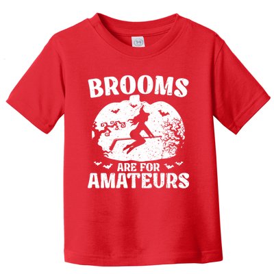 Brooms Are For Amateurs Hockey Stick Pumpkin Hockey Toddler T-Shirt