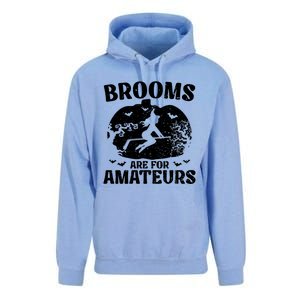 Brooms Are For Amateurs Hockey Stick Pumpkin Hockey Unisex Surf Hoodie