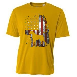 Boxer American Flag USA 4th Of July Dog Gifts Cooling Performance Crew T-Shirt