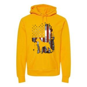 Boxer American Flag USA 4th Of July Dog Gifts Premium Hoodie